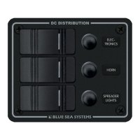 Blue Sea 3- Position IP66 waterproof vertical C/B panel Black