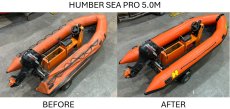 Premium, commercial grade, Hypalon inflatable collars, designed and produced in house by Humber