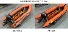 Premium, commercial grade, Hypalon inflatable collars, designed and produced in house by Humber